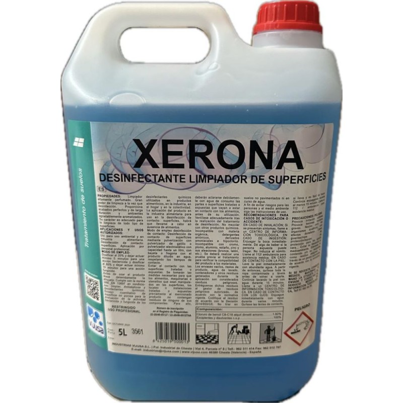 Desinfectante Concentrado Xerona 5 L. - Proveedor Lavandería Industrial