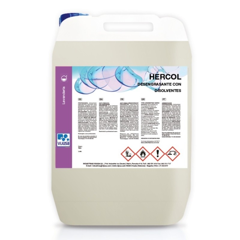 Desengrasante Hercol 20 L. - Proveedor Lavandería Industrial