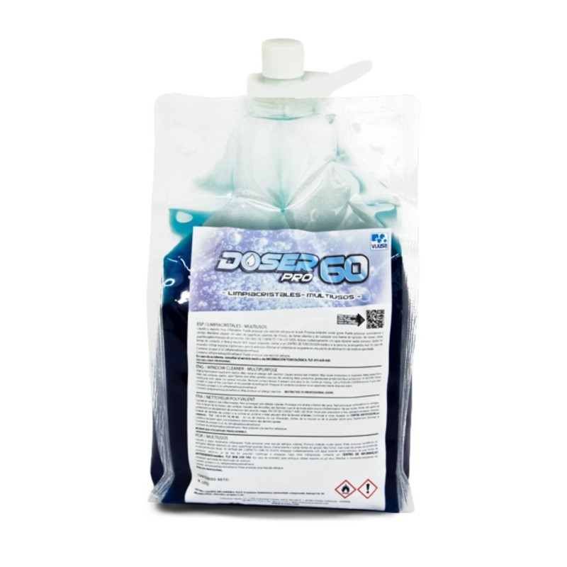 Doser Pro 60 Limpiacristales/Multiusos 1,5 L/bolsa - Proveedor Lavandería Industrial
