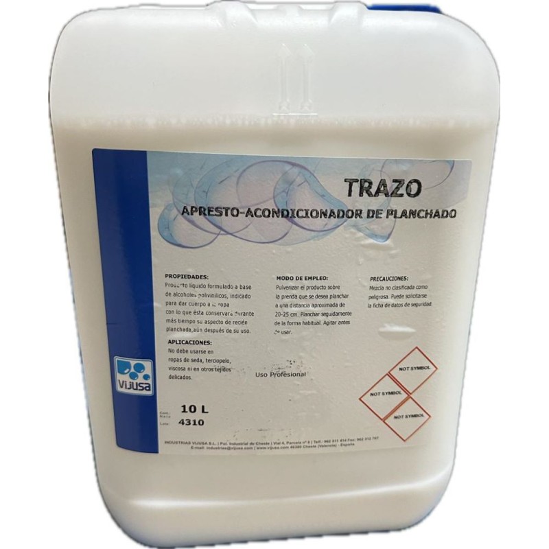 Apresto Acondicionado Planchado Trazo 10 L. - Proveedor Lavandería Industrial