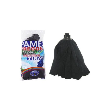 Fregona Microfibra Tiras 160 gr Pamex Negra - Proveedor Lavandería Industrial