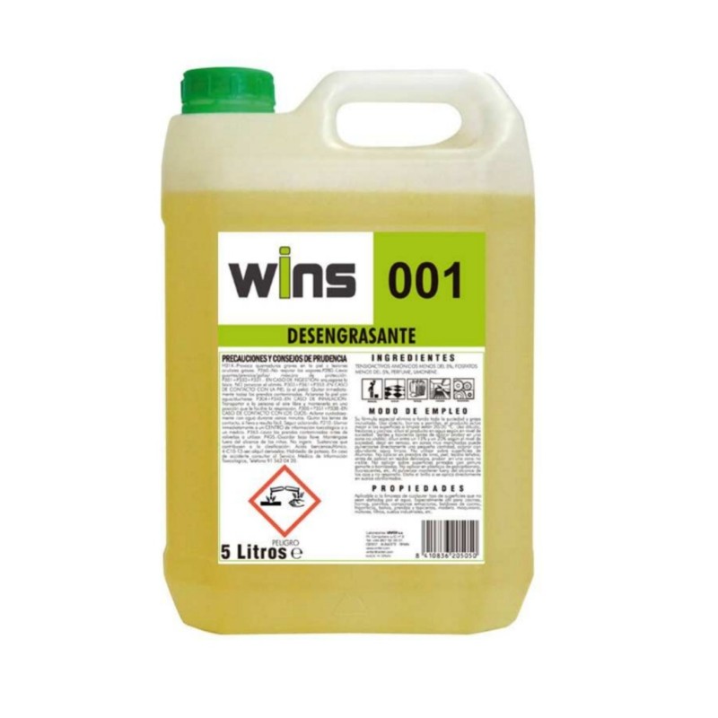 Desengrasante 001 Wins 5 L. - Proveedor Lavandería Industrial