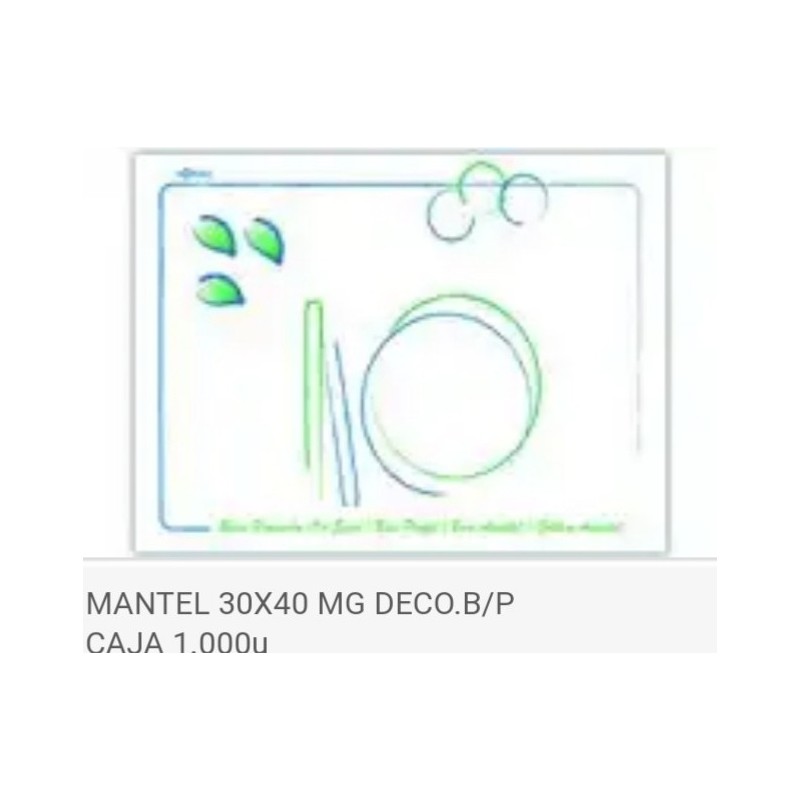 Mantel Barra 30x40 Decorado Buen Provecho 1000 ud/ - Proveedor Lavandería Industrial
