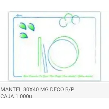 Mantel Barra 30x40 Decorado Buen Provecho 1000 ud/ - Proveedor Lavandería Industrial