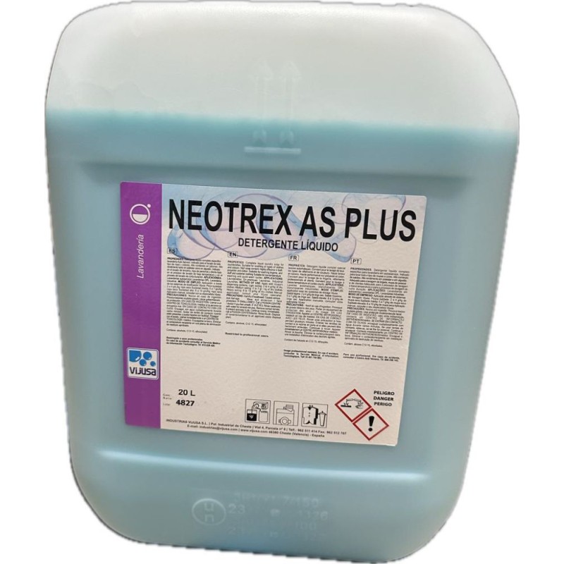 Detergente Neotrex As Plus 20 L. - Proveedor Lavandería Industrial