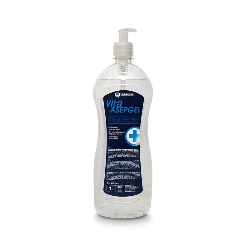 Asepgel 1 litro (con pulsador) - Proveedor Lavandería Industrial