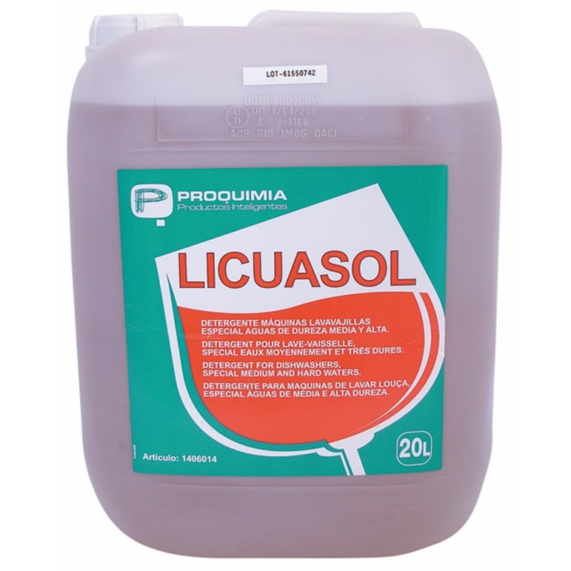 Detergente lavavajillas LICUASOL 20L - Proveedor Lavandería Industrial