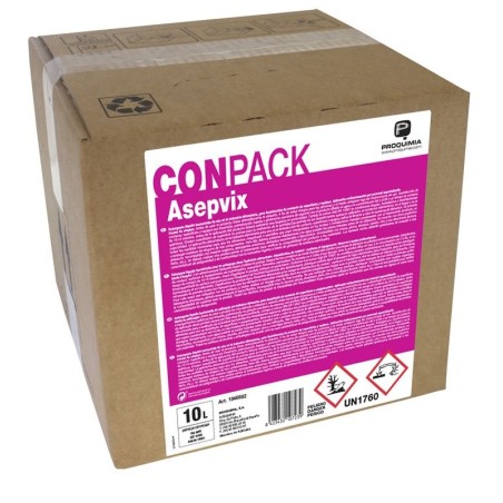Desinfectante Alcalino Conpack Asepvix Caja 10 L. - Proveedor Lavandería Industrial