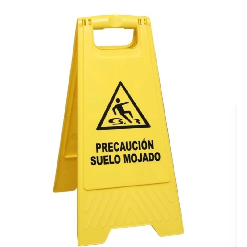 Señales Piso mojado - Proveedor Lavandería Industrial