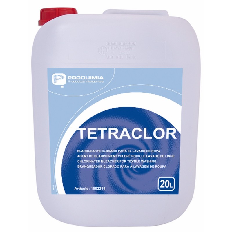 Blanqueante Clorado Tetraclor 20 L. - Proveedor Lavandería Industrial