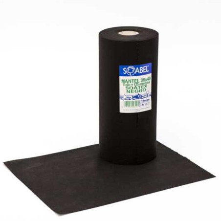 Mantel Barra 30x40 Soatex Negro Rollo Precort 125S - Proveedor Lavandería Industrial