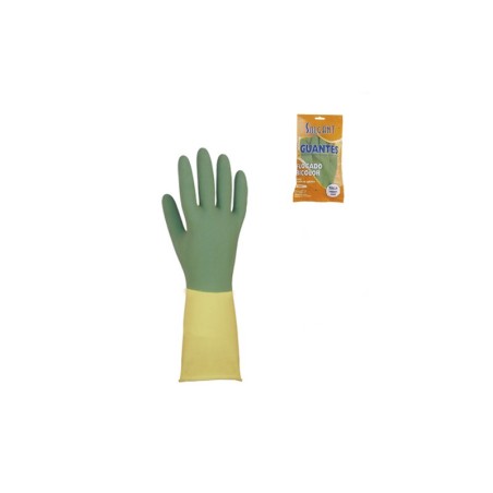 GUANTES FLOCADOS BICOLOR REFORZADO TALLA L - Proveedor Lavandería Industrial