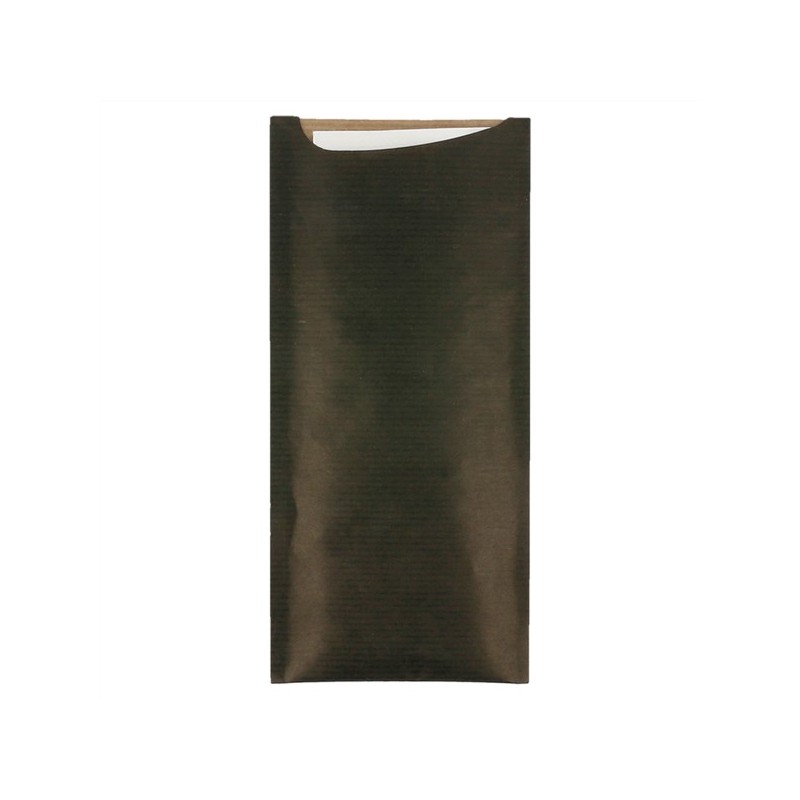 Bolsa Cubierto Negra+Servilleta Just in Time 250Ud - Proveedor Lavandería Industrial