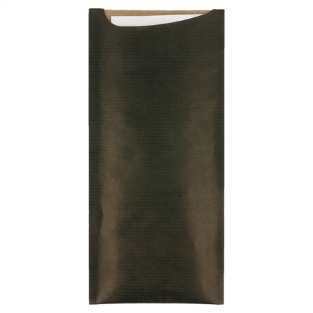 Bolsa Cubierto Negra+Servilleta Just in Time 250Ud - Proveedor Lavandería Industrial