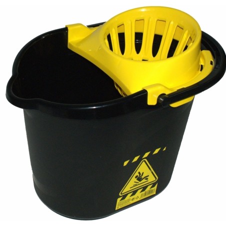 Cubo 15L Con Señal Advertencia - Proveedor Lavandería Industrial