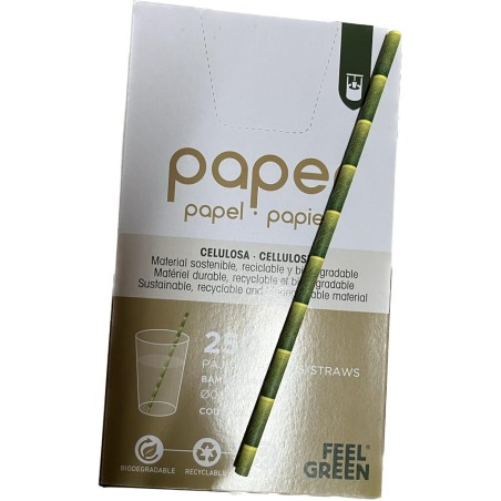 Pajitas rectas estampado BAMBU 250uds - Proveedor Lavandería Industrial