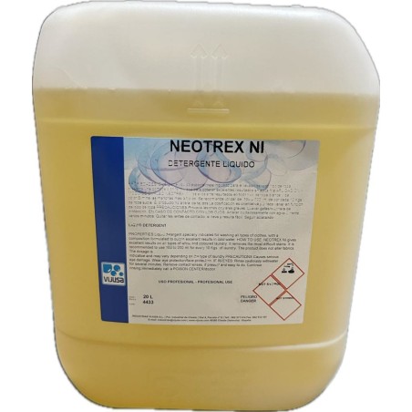 Detergente Liquido Neotrex NI 20 L. - Proveedor Lavandería Industrial