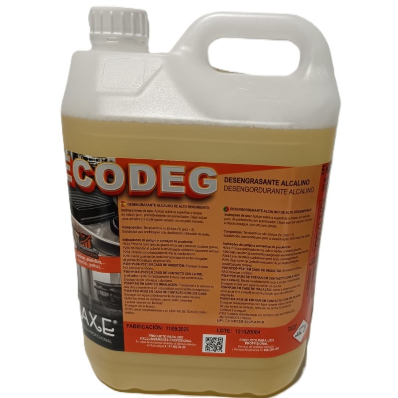 Desengrasante Universal y Planchas Eco Deg 5 kg. - Proveedor Lavandería Industrial