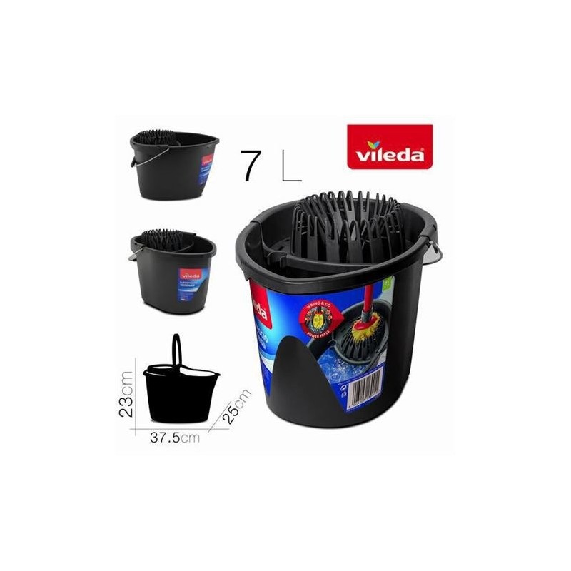 Cubo Fregona Vileda Gris 7 L. - Proveedor Lavandería Industrial