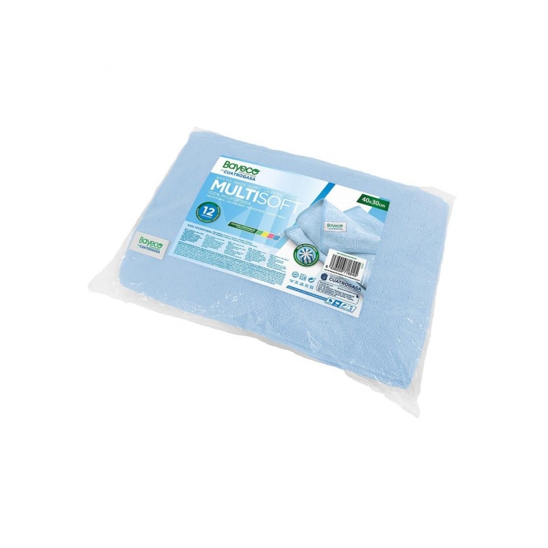 Paños Microfibras Bayeco 30x40 Azul Pack 12 Und. - Proveedor Lavandería Industrial