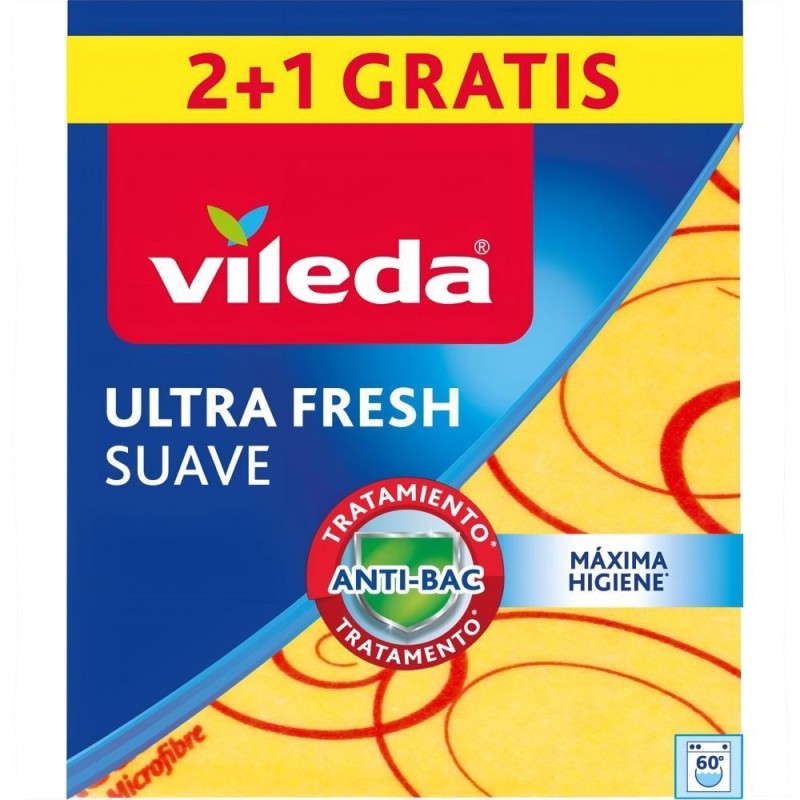 Bayeta Vileda Suave Ultrafresh 34x40 2+1U - Proveedor Lavandería Industrial