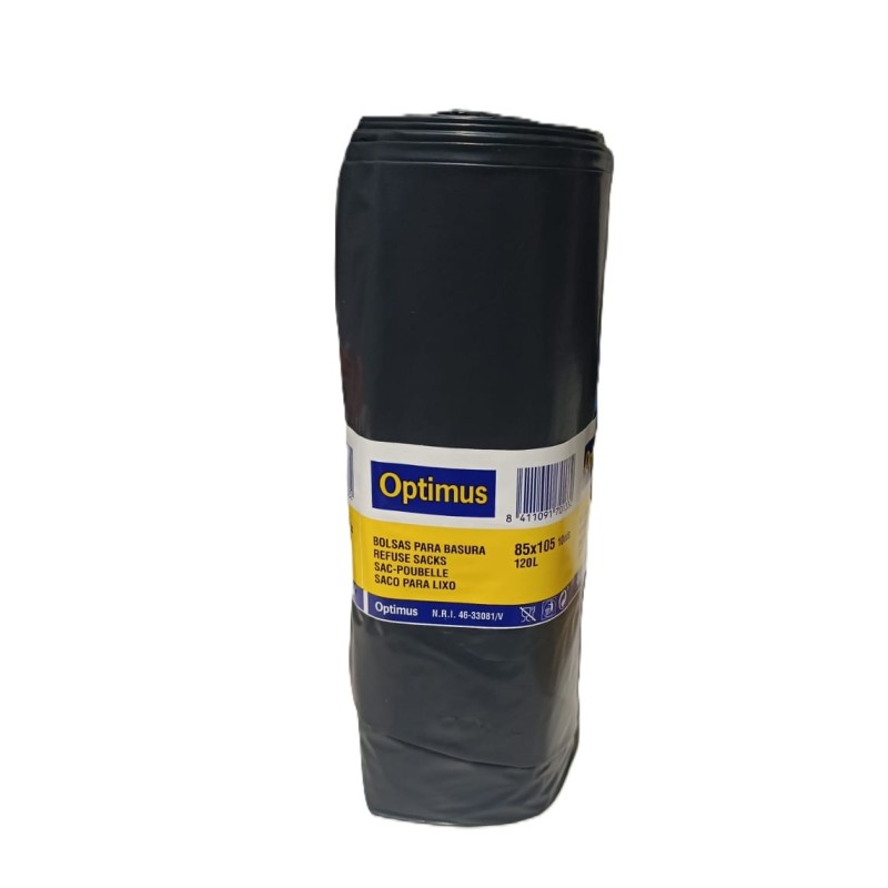 B. Basura Negra Optimus 85x105 G180 10R/24Cja. - Proveedor Lavandería Industrial