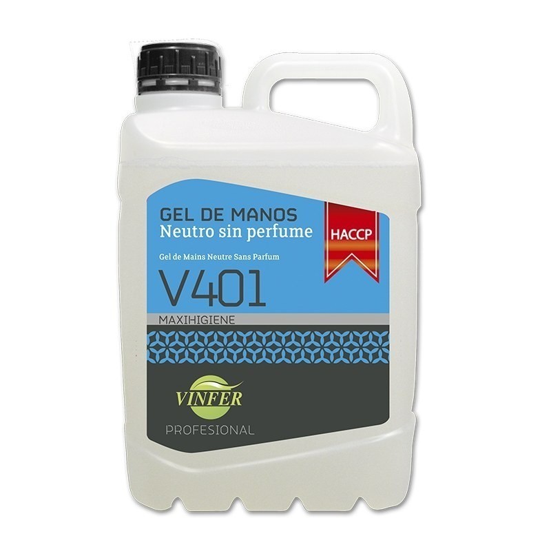 Gel de manos sin perfume V401 5L Vinfer profesiona - Proveedor Lavandería Industrial