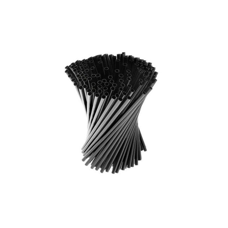 Pajitas mojito coctel profesional negro pack 100 u - Proveedor Lavandería Industrial