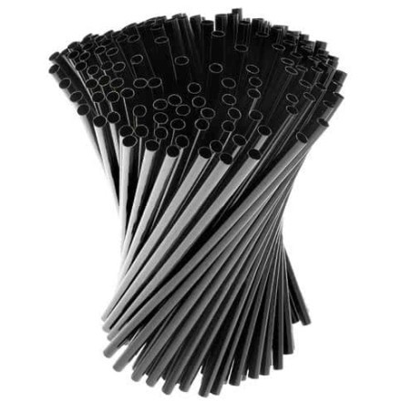 Pajitas mojito coctel profesional negro pack 100 u - Proveedor Lavandería Industrial