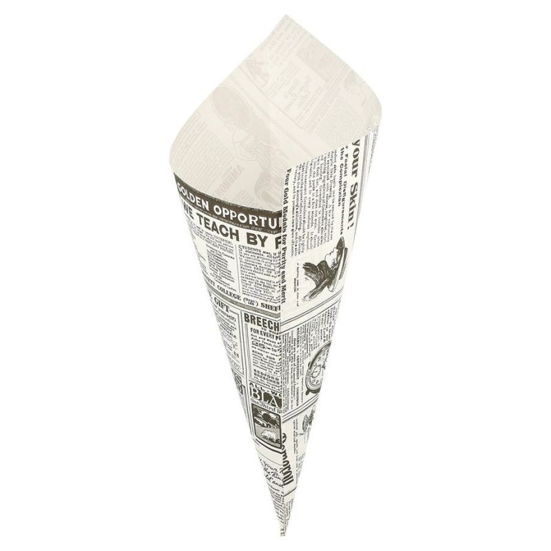 Cono papel periodico antigrasa 2000 unid - Proveedor Lavandería Industrial