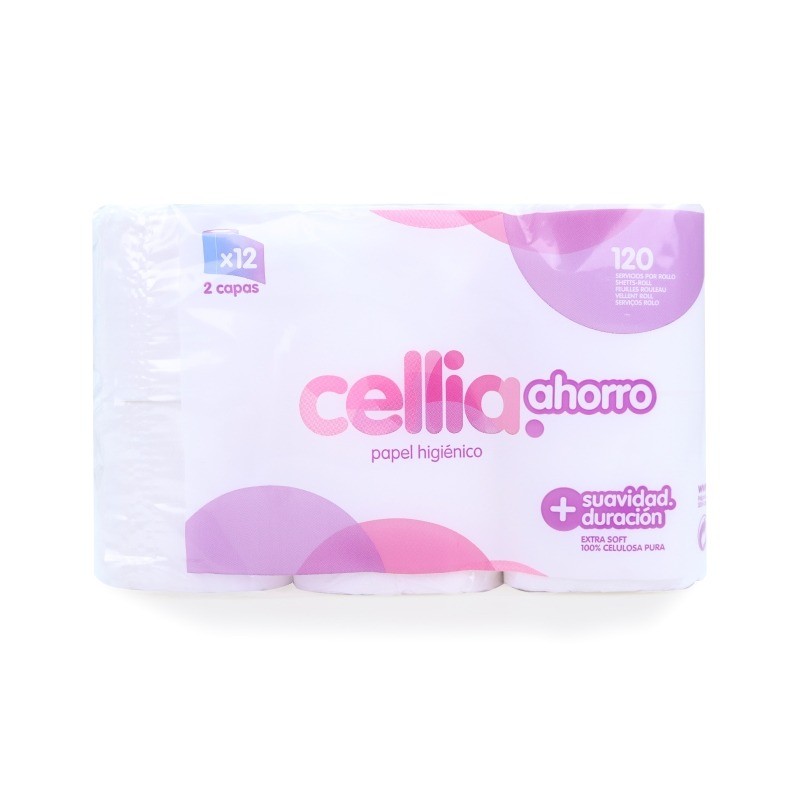 Papel Higiénico pasta laminado 2/C Cellia 12 metro - Proveedor Lavandería Industrial