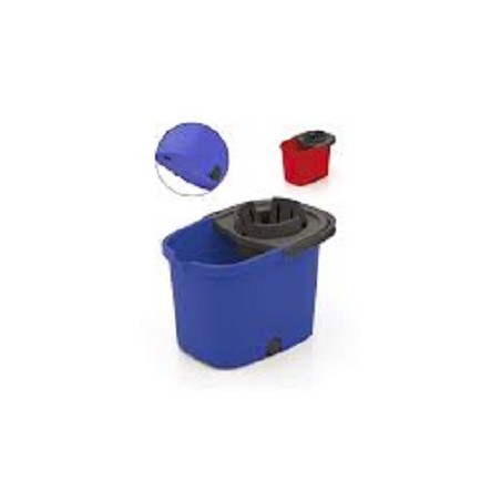 Cubo Willy Con Ruedas y Escurrefacil Azul 16L - Proveedor Lavandería Industrial