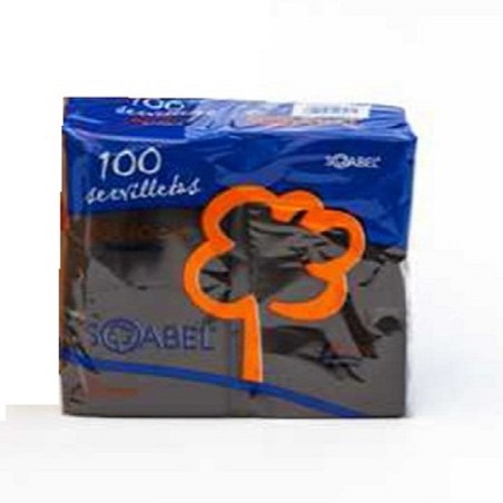 SERV.2C 40X40 CENEFA NEGRO Paquete individual 100u - Proveedor Lavandería Industrial