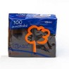 SERV.2C 40X40 CENEFA NEGRO Paquete individual 100u - Proveedor Lavandería Industrial