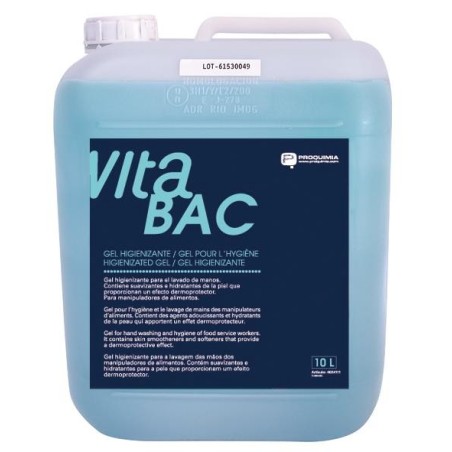 Gel Desinfectante VitaBac 10L - Proveedor Lavandería Industrial