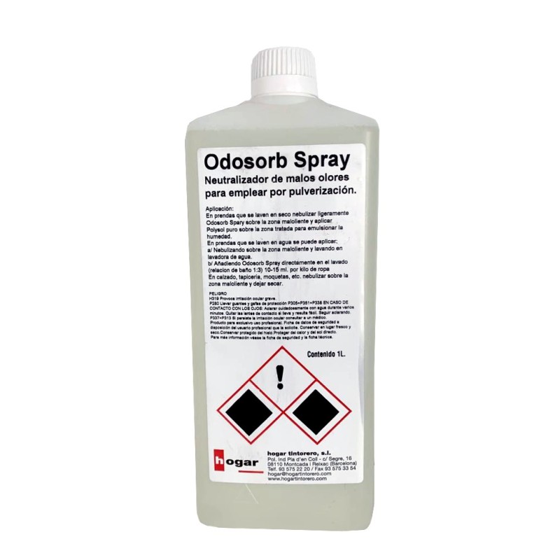 odorsorb spray 1 litro - Proveedor Lavandería Industrial