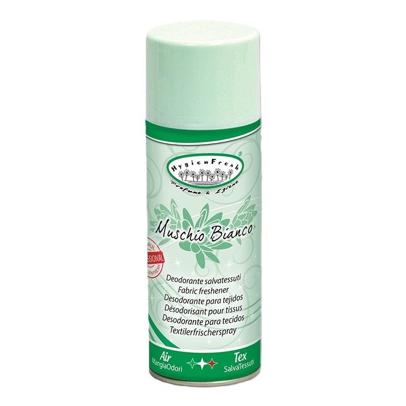 Spray Deodorante  -Muschio Bianco- 400 ml - Proveedor Lavandería Industrial
