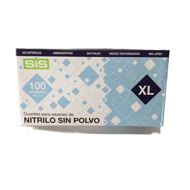 Guantes Nitrilo S/P talla XL (100 ud) - Proveedor Lavandería Industrial