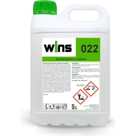 Detergente Clorado 022 Wins 5 L. - Proveedor Lavandería Industrial