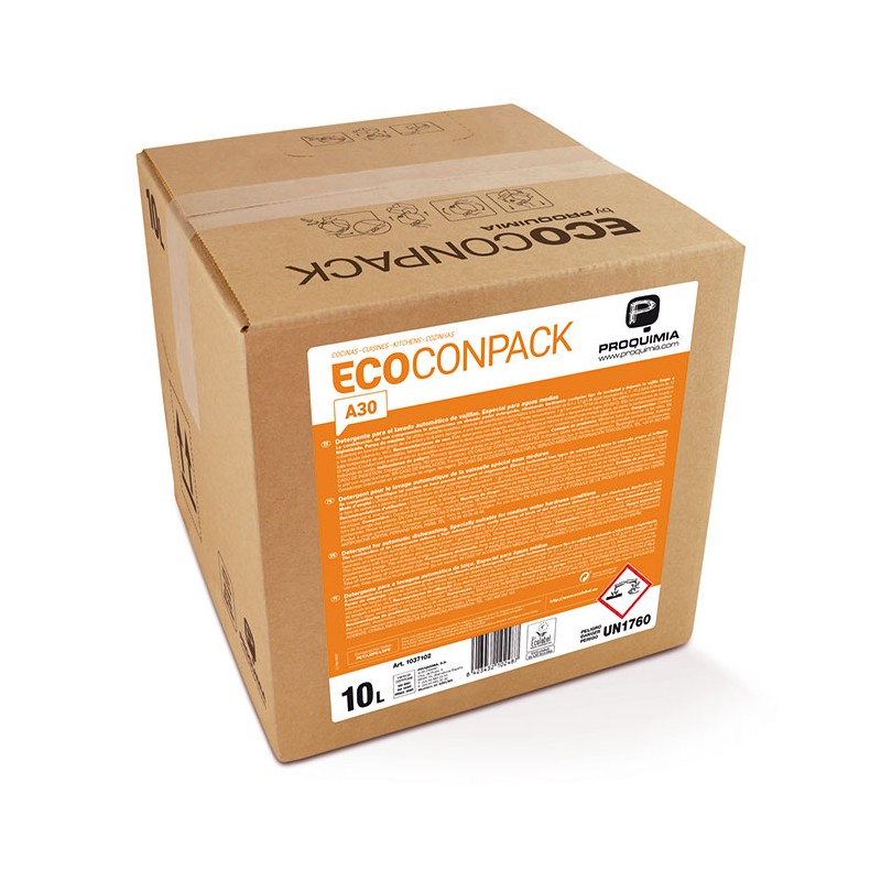 Lavavajillas Ecoconpack A30 concentrado 10 L. - Proveedor Lavandería Industrial