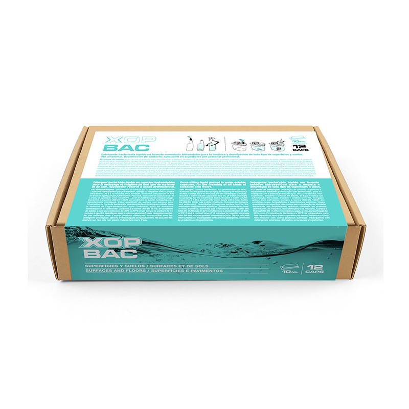Detergente Higienizante Xop Bac 12 Cápsulas 10Ml. - Proveedor Lavandería Industrial