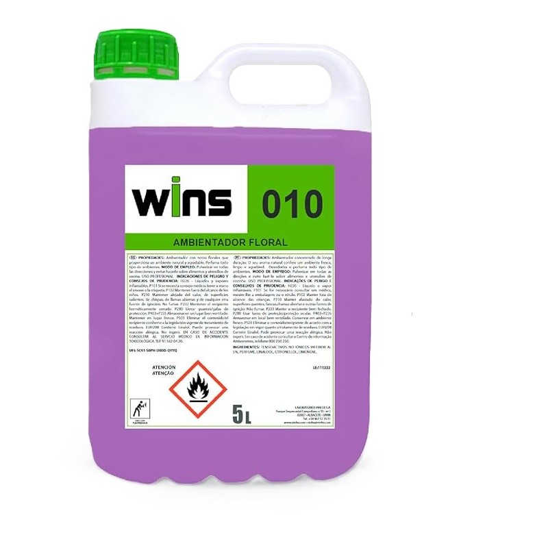 Ambientador Floral 010 Wins 5 L. - Proveedor Lavandería Industrial