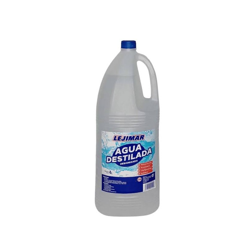 Agua destilada 4 litros LEJIMAR - Proveedor Lavandería Industrial