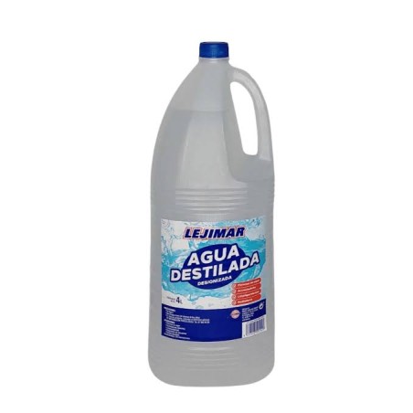 Agua destilada 4 litros LEJIMAR - Proveedor Lavandería Industrial