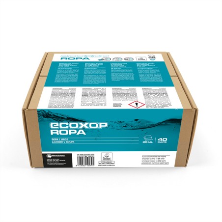 Detergente Enzimatico Ecoxop Ropa Caja 40 cápsulas - Proveedor Lavandería Industrial