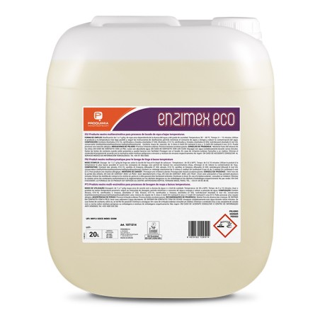 Detergente Multienzematico Enzimex 20 L. - Proveedor Lavandería Industrial