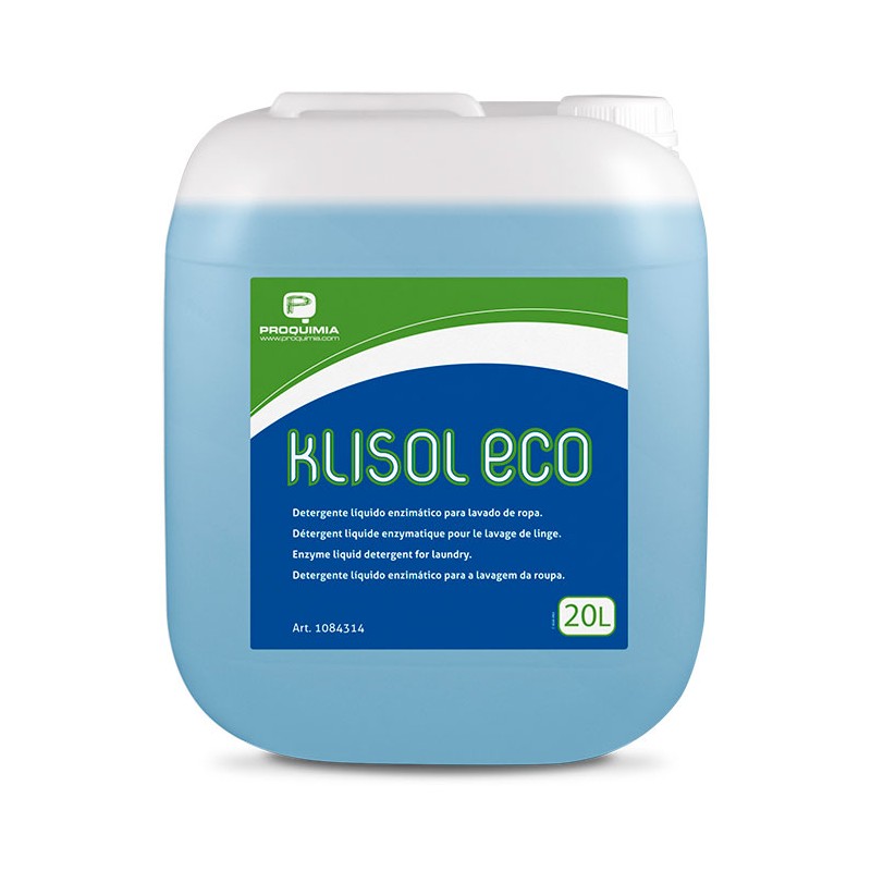 Detergente Liquido Enzimatico Klisol Eco 20 L. - Proveedor Lavandería Industrial