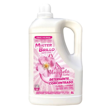 Detergente Mister Brillo Rosa Mosqueta 5 L. - Proveedor Lavandería Industrial