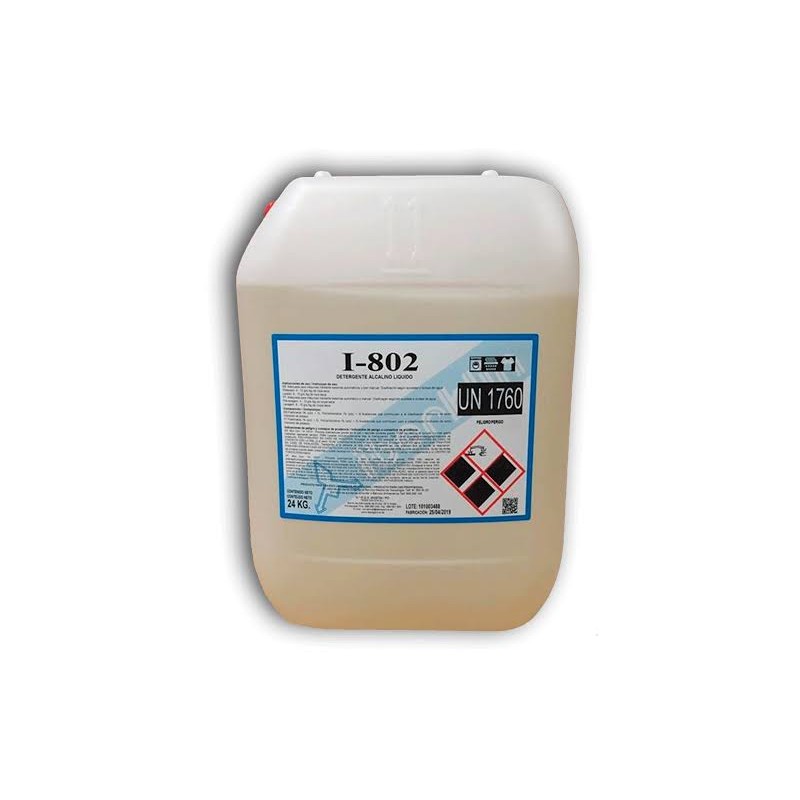 Detergente Alcalino Liquido 24 Kg I-802 - Proveedor Lavandería Industrial