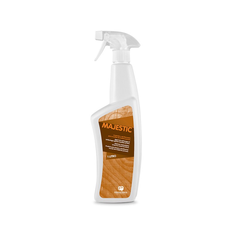 Limpiador y Abrillantador Para Muebles Majestic 1L - Proveedor Lavandería Industrial